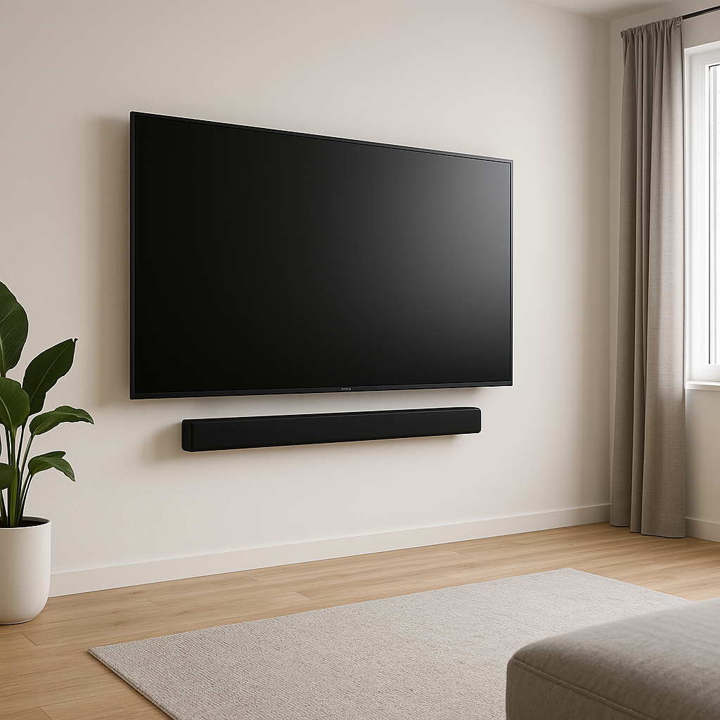 television wall mounted in modern home exeter uk